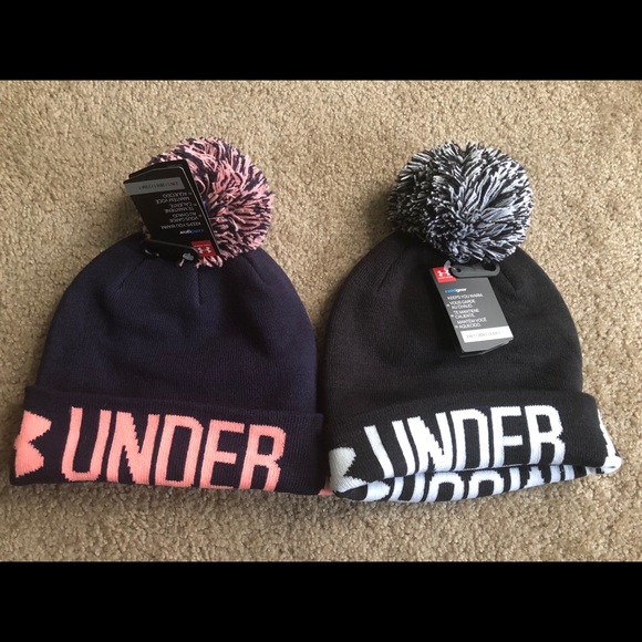 Nwt Beanies Hats Two Adult Size Pom 